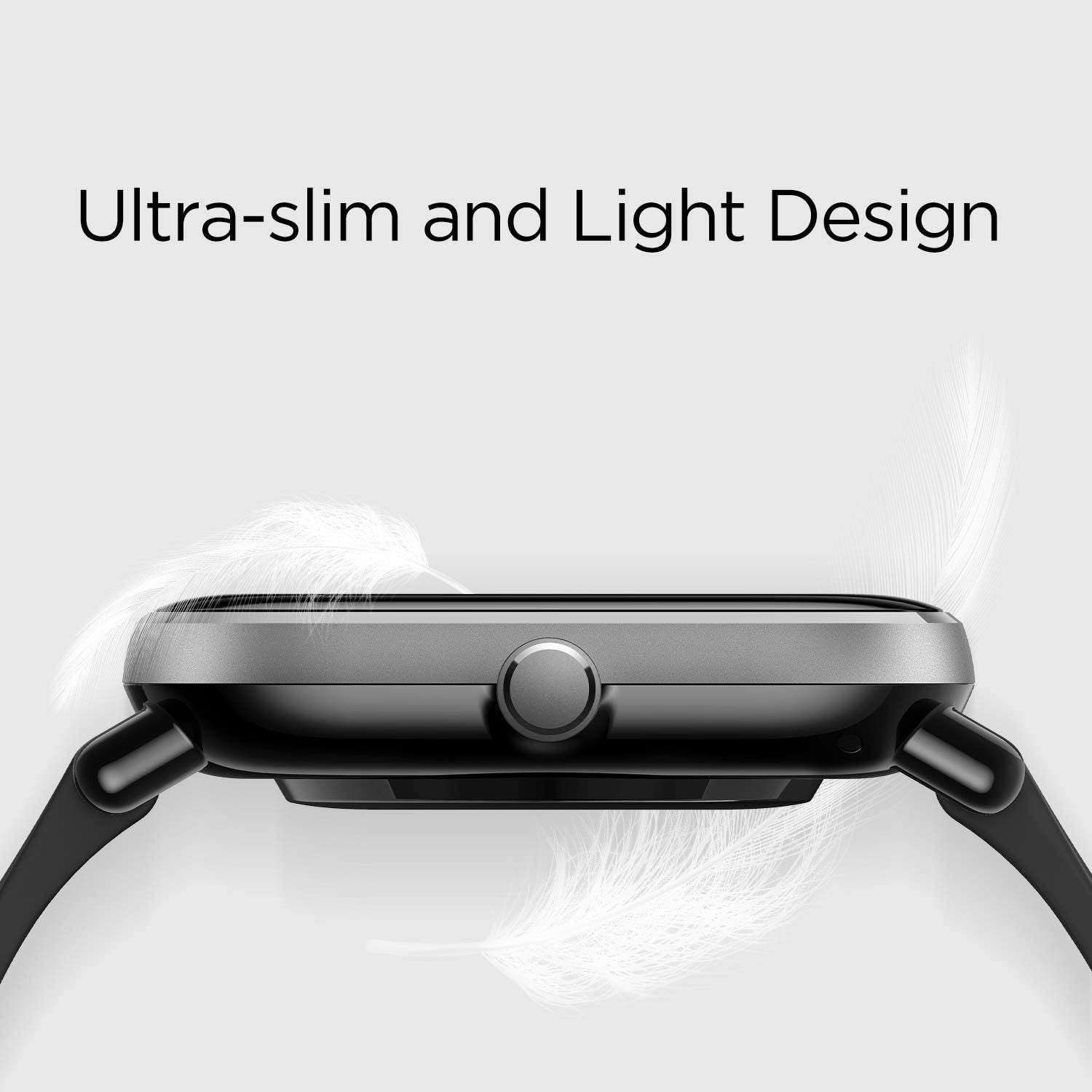 Amazfit GTS 2 Mini Smart Watch for Men - Stylish Fitness Tracker with Built-In Alexa, 14-Day Battery Life, GPS, Heart Rate & Blood Oxygen Monitor, 70+ Sports Modes, and 5 ATM Water Resistance - Black