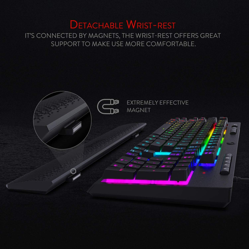 K512 Shiva RGB Backlit Gaming Keyboard - Experience Ultimate Control with Quiet Mechanical Feel, Multimedia Keys, and Customizable Lighting!