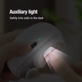 2 in 1 Electric Nail Clipper Cutter with LED Light Automatic Nail Grinder Trimmer for Baby Adult Mini Manicure Tools Nail Care