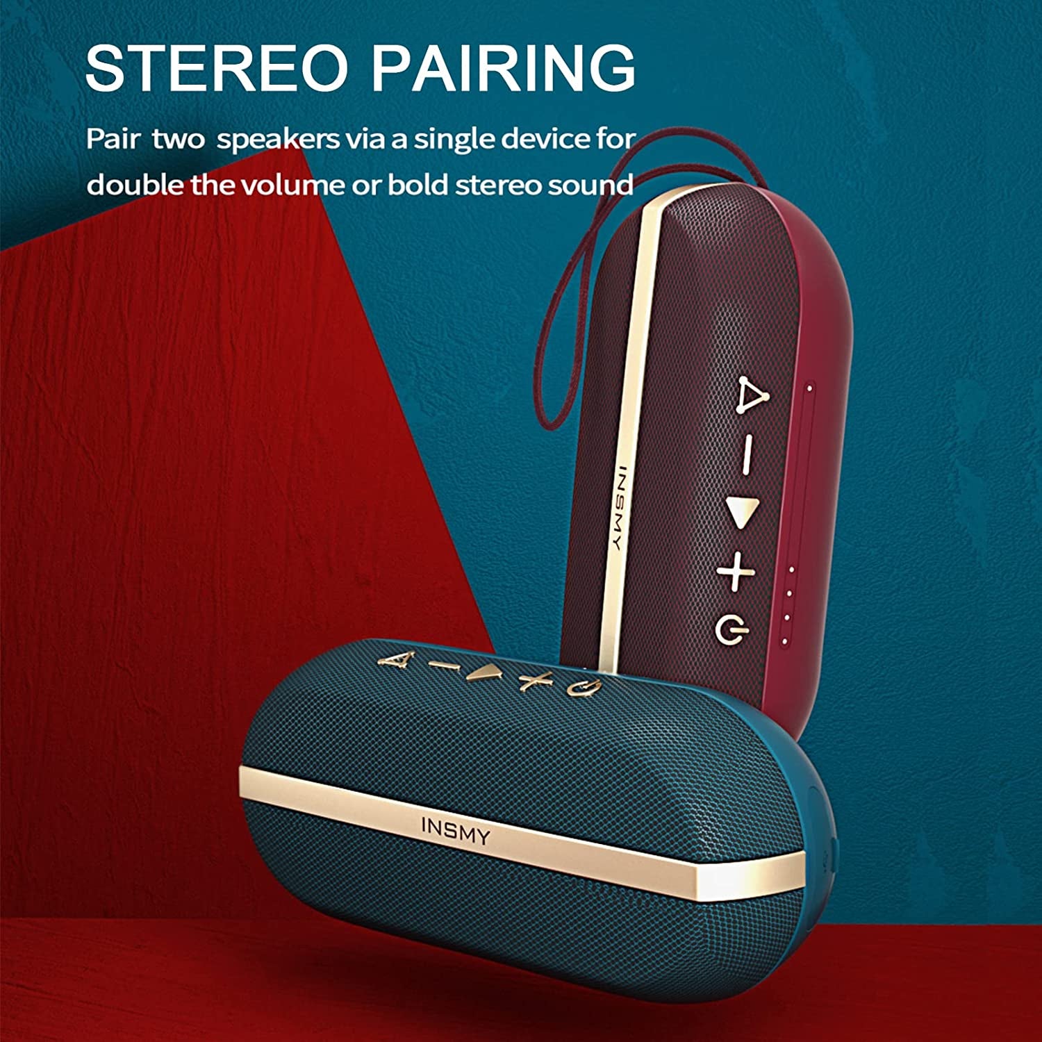Experience Ultimate Sound with INSMY C30 Portable Bluetooth Speaker - IPX7 Waterproof, 20W Rich Bass, and 24-Hour Playtime for All Your Adventures!