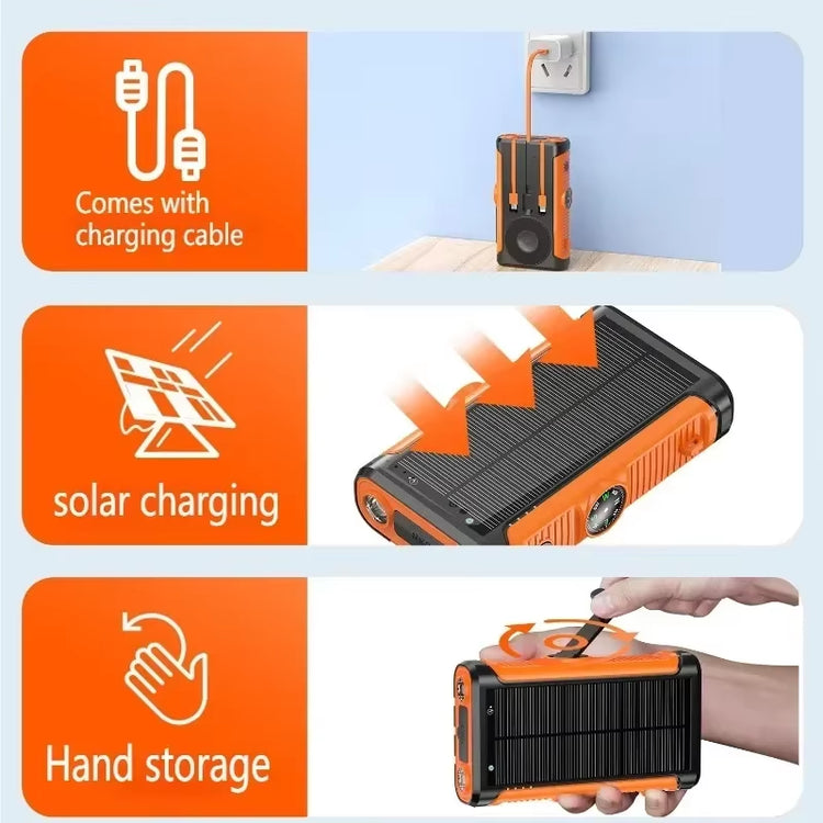 Power Up Anywhere: 50000mAh Solar Power Bank with 22.5W Magnetic Wireless Charging for iPhone MagSafe - Perfect for Camping Adventures!