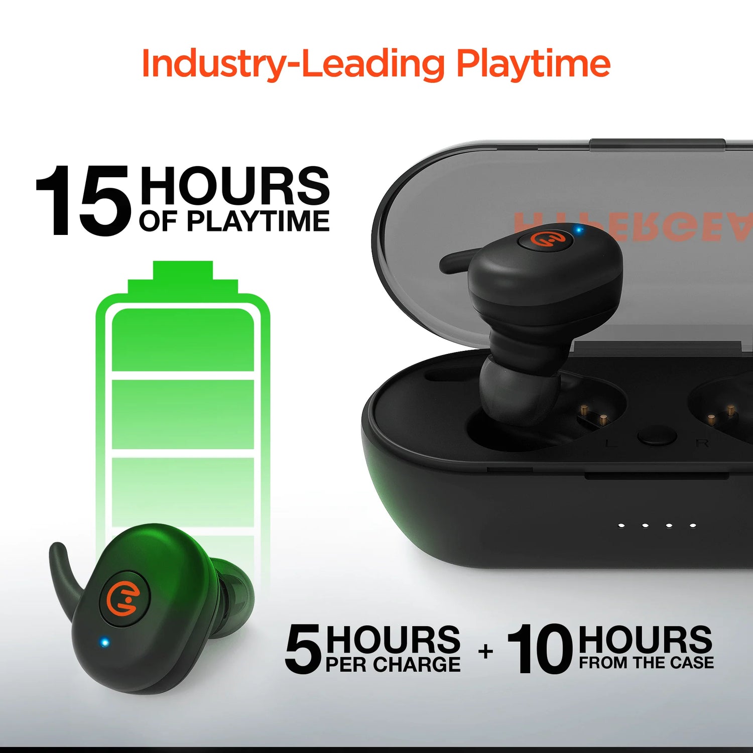Experience Freedom with Hypergear Active True Wireless Earbuds - USB-C Connectivity for Ultimate Convenience
