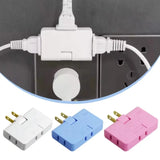 Transform Your Power Access with the 3-Port 180 Degree Rotatable US Plug Socket Converter - Perfect for Travel and Home Use!