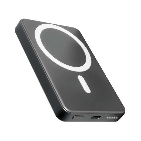 Power Up Anywhere: Xyst 5000mAh MagSafe Magnetic Wireless Power Bank with Foldable Stand
