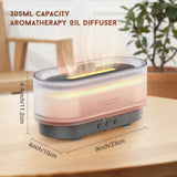 Air Humidifier Essential Oils Humidifiers Home Aroma Humidifier Flame Automatic Fragrance Diffuser with LED Light
