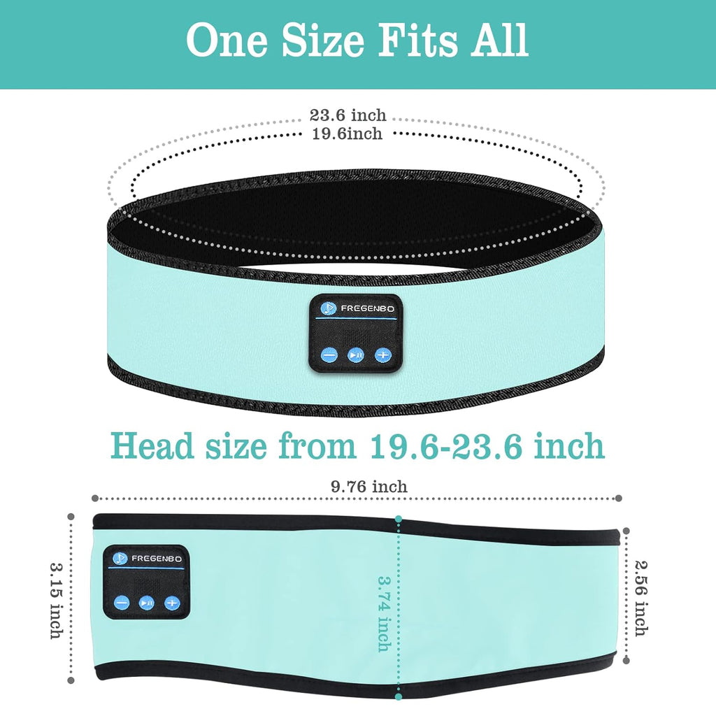 Sleep Headphones Headband, Wireless Music Sports Headband Headphones with Ultra-Thin HD Stereo Speakers, Workout Sport Headphones for Running Yoga Meditation, Comfortable for Side Sleepers