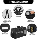 Comfortable and Safe Pet Travel Carrier - Soft-Sided, Airline Approved Bag for Cats and Small Dogs (Up to 17 lbs), Collapsible and Durable for Easy Travel