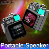 Wireless Portable Bluetooth Speaker with Metal Design, LED Display, and RGB Subwoofer Support