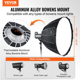 Transform Your Photography with the VEVOR 33" Parabolic Softbox - Quick Release, Easy Fold, and Portable Design