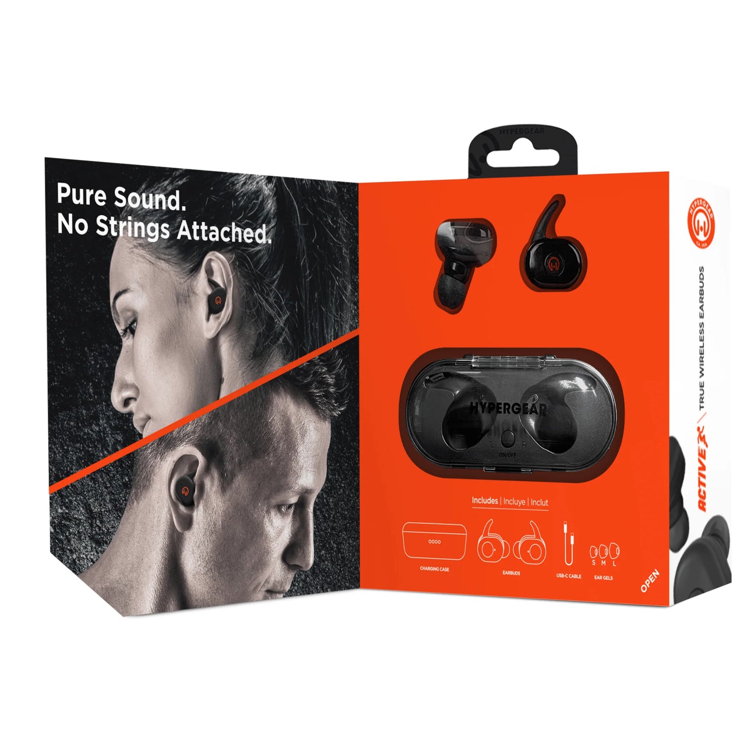 Experience Freedom with Hypergear Active True Wireless Earbuds - USB-C Connectivity for Ultimate Convenience