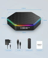 2025 Upgraded T95Z plus Smart Android 12.0 TV Box Quad Core 6K HD Stream Player