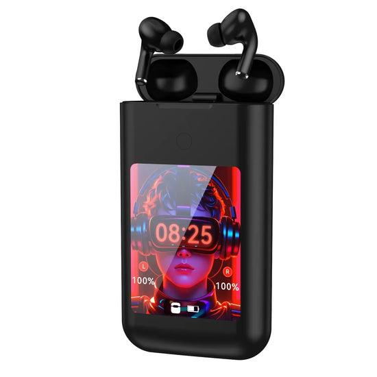 Experience the Ultimate in Versatility: FLLTF A98 BOX Bluetooth Wireless Earphones with Touch Screen Charging Case