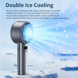 Large Capacity Handheld Fan 5200 Mah High Speed Refrigeration Handheld Fan 100 Speed Outdoor Mini Fan USB Charging Portable Fan