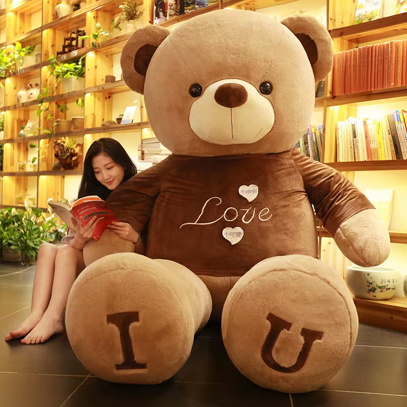 Giant Pink Teddy Bear Plush Toy - 80/100Cm Soft Stuffed Animal Pillow for Girlfriends, Wives, and Special Occasions