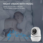 Advanced Baby Monitor with Remote Pan-Tilt-Zoom Camera - 3.5" LCD Display, Infrared Night Vision, Two-Way Talk, Room Temperature Alerts, Lullabies & 960FT Range - Perfect for Modern Parents (Black)