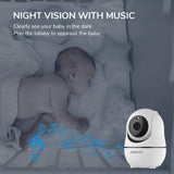 Advanced Baby Monitor with Remote Pan-Tilt-Zoom Camera - 3.5" LCD Display, Infrared Night Vision, Two-Way Talk, Room Temperature Alerts, Lullabies & 960FT Range - Perfect for Modern Parents (Black)