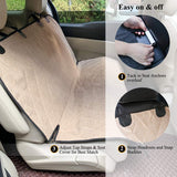 Dog Seat Covers, Dog Backseat Cover Pet Bench Protectors with Anti-Slip Backing, Back Seats Cover Rear Seat Covers Car Seat Cover for Dogs, Heather Khaki, 46" L * 52" W