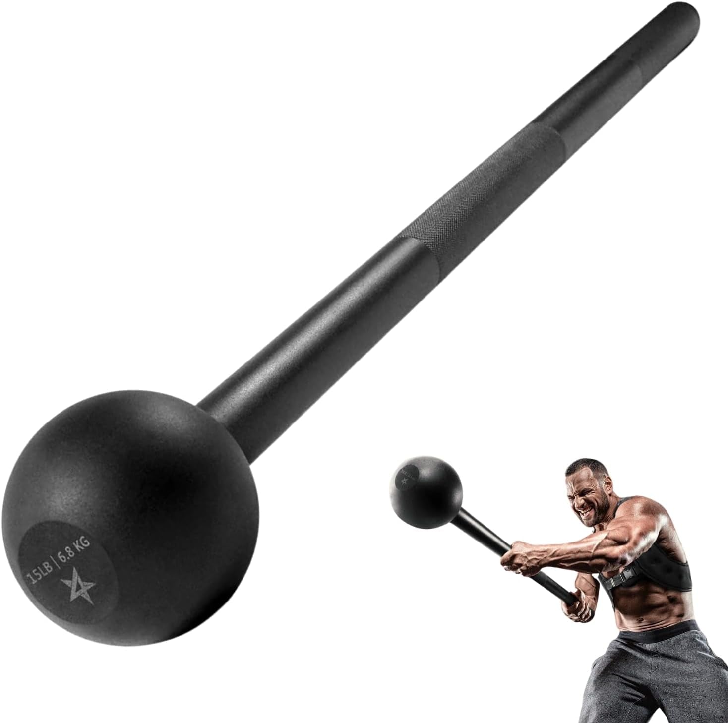 Elevate Your Strength Training with the Versatile Steel Mace Bell - Perfect for Full Body Workouts and Muscle Development
