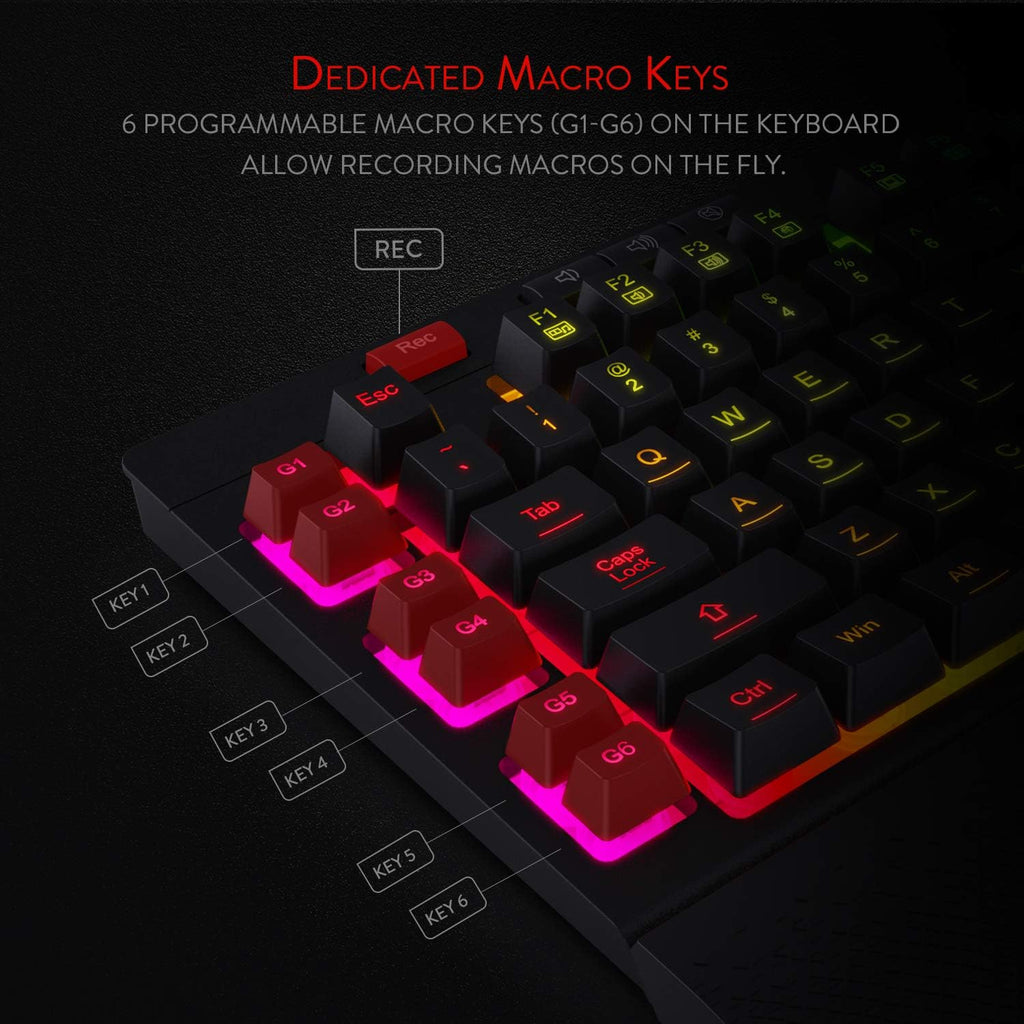 K512 Shiva RGB Backlit Gaming Keyboard - Experience Ultimate Control with Quiet Mechanical Feel, Multimedia Keys, and Customizable Lighting!