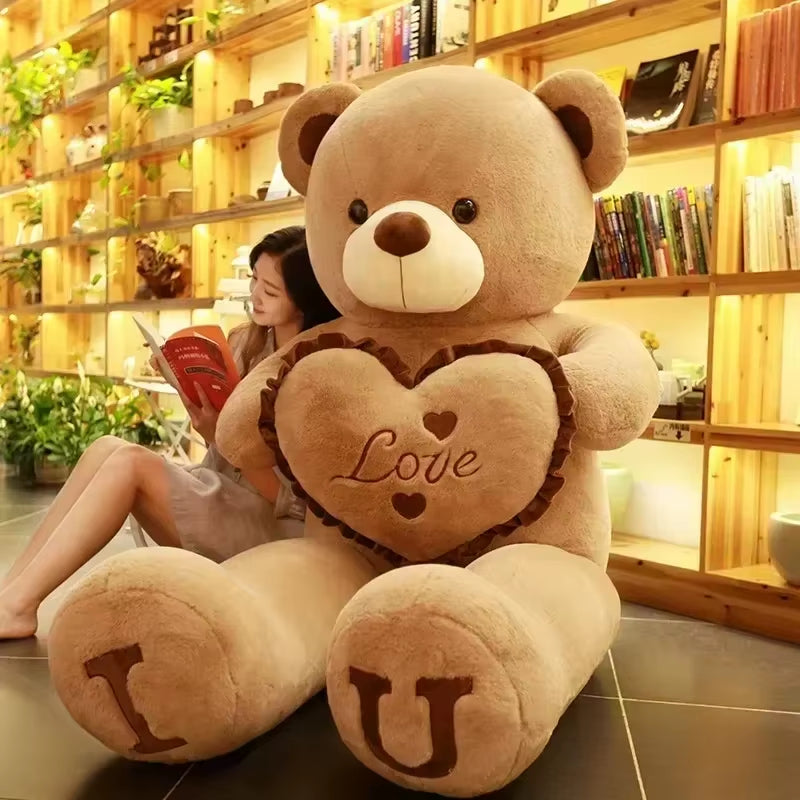 Giant Pink Teddy Bear Plush Toy - 80/100Cm Soft Stuffed Animal Pillow for Girlfriends, Wives, and Special Occasions