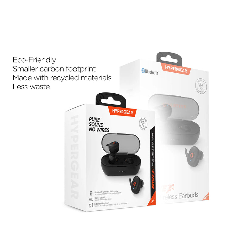 Experience Freedom with Hypergear Active True Wireless Earbuds - USB-C Connectivity for Ultimate Convenience