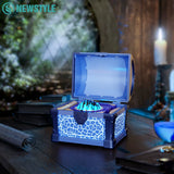 Treasure Chest Projector Night Light Bluetooth Speaker Galaxy Aurora Projection Lamp Ambient Northern Light for Room Decoration