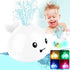 Baby Light up Bath Toys Whale Automatic Sprinkler Bathtub Toys Kids Infant Swim Pool Bathroom Toys Gifts with Music LED Light