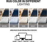 Modern Geometric Navy Area Rug, Fade-Resistant Carpet for Large Living Spaces, 10' x 14