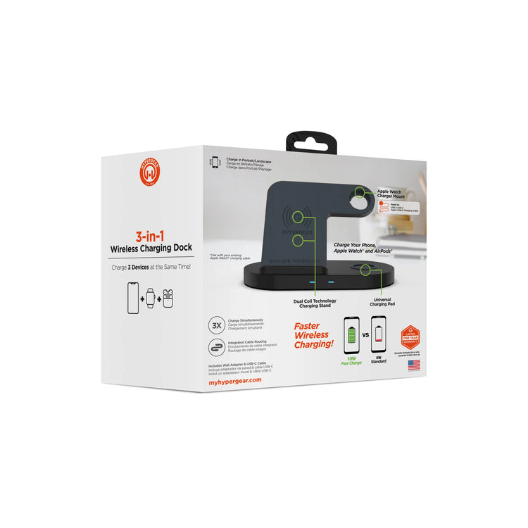 Ultimate Hypergear 3-In-1 Wireless Charging Dock: Charge All Your Devices Effortlessly!