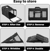 Comfortable and Safe Pet Travel Carrier - Soft-Sided, Airline Approved Bag for Cats and Small Dogs (Up to 17 lbs), Collapsible and Durable for Easy Travel