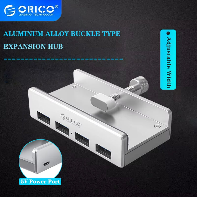 Aluminum Alloy USB 3.0 Hub with Clip Design, 4 Ports Travel Charger and Charging Station, 5Gbps Data Transmission