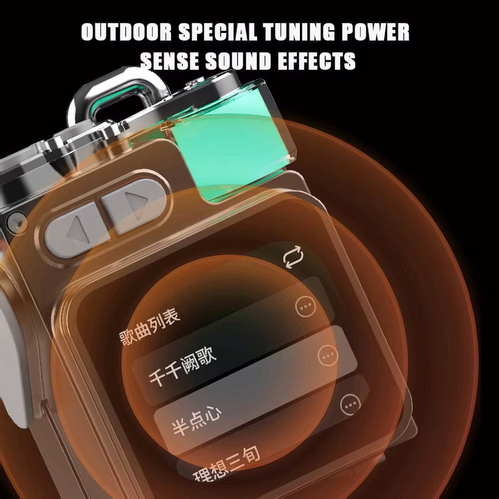 Wireless Portable Bluetooth Speaker with Metal Design, LED Display, and RGB Subwoofer Support