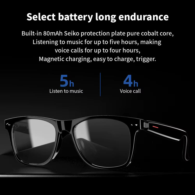 4K Smart AI Glasses 8MP Camera Recording Videos Photo Recognition Answer Translation BT Call Voice Assistant Control Smart Glass