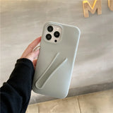 Silicone Soft Cover Case with Lip Gloss Holder for iPhone 11 to 16 Pro, Plus, Mini, Max, XS, XR, 6, 7, 8, and SE