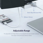 Aluminum Alloy USB 3.0 Hub with Clip Design, 4 Ports Travel Charger and Charging Station, 5Gbps Data Transmission
