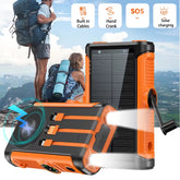 Power Up Anywhere: 50000mAh Solar Power Bank with 22.5W Magnetic Wireless Charging for iPhone MagSafe - Perfect for Camping Adventures!