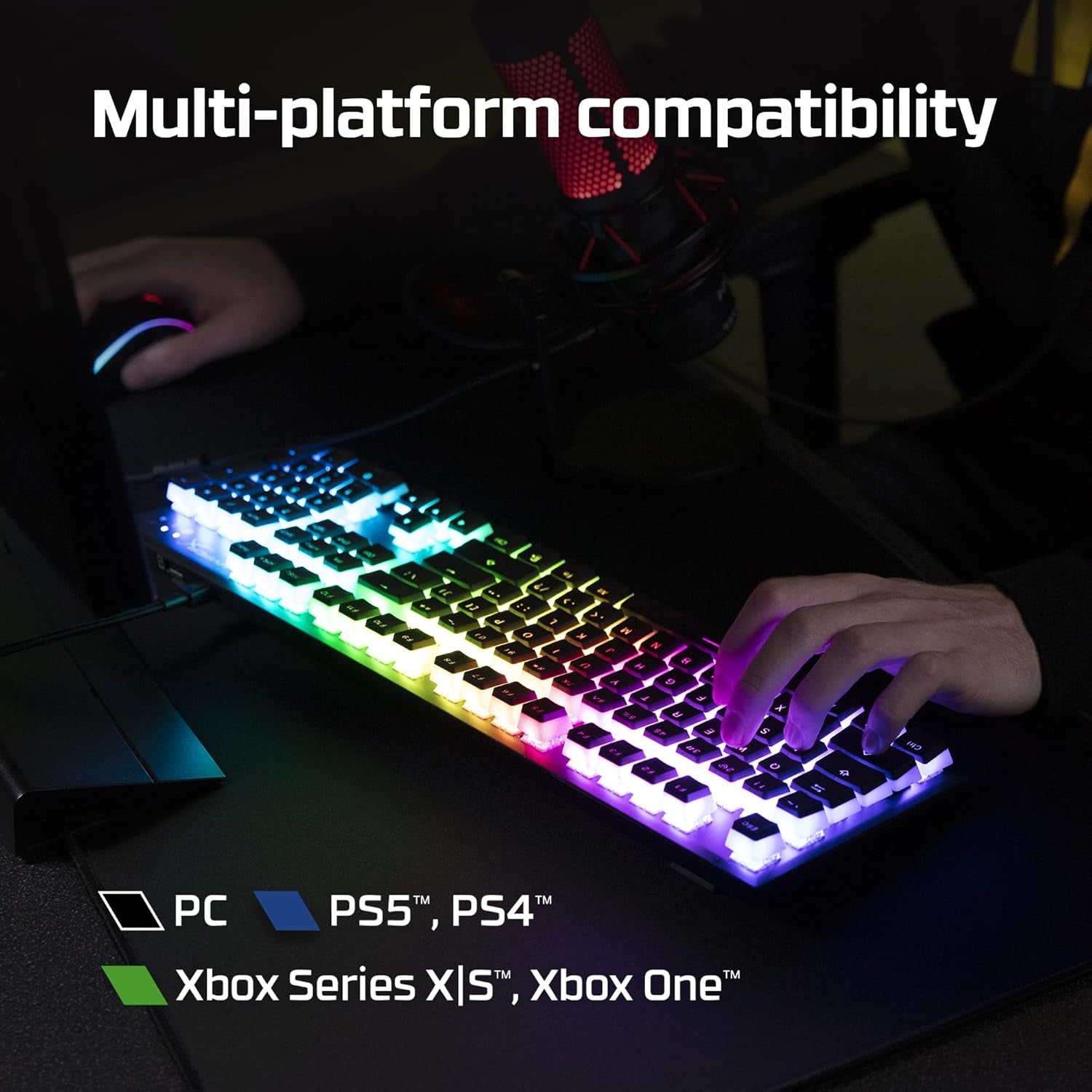 HyperX Alloy Origins 60 - Ultra Compact Mechanical Gaming Keyboard with RGB Backlighting and Durable PBT Keycaps for Ultimate Performance