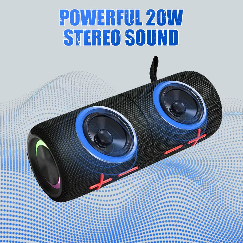 Transform Your Sound Experience with the 2-in-1 Magnetic Dual Splittable Bluetooth Speaker - 20W Powerful, IPX6 Waterproof, TWS HIFI Stereo