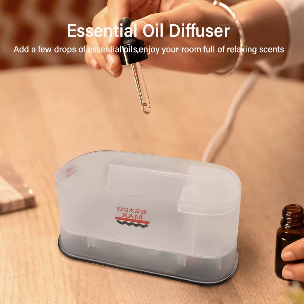 Air Humidifier Essential Oils Diffuser Flame Aroma Humidifier Home Automatic Fragrance Mist Maker with RGB Light