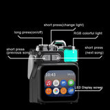 Wireless Portable Bluetooth Speaker with Metal Design, LED Display, and RGB Subwoofer Support