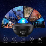 Transform Your Space with the Starry Sky Projector Light - LED Night Light with Bluetooth Music Player and Remote Control for a Magical Bedroom Experience