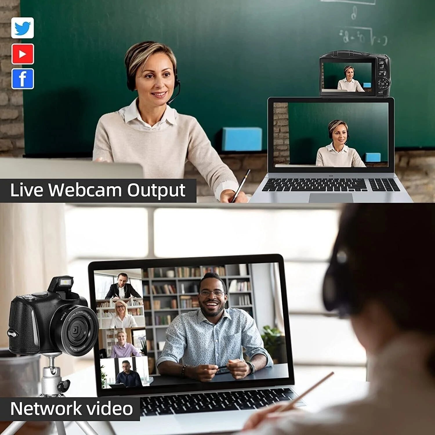 HHD 4K Video Camera 48MP Vlogging Camera