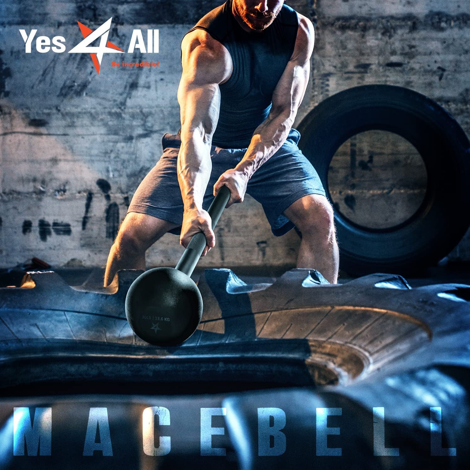 Elevate Your Strength Training with the Versatile Steel Mace Bell - Perfect for Full Body Workouts and Muscle Development