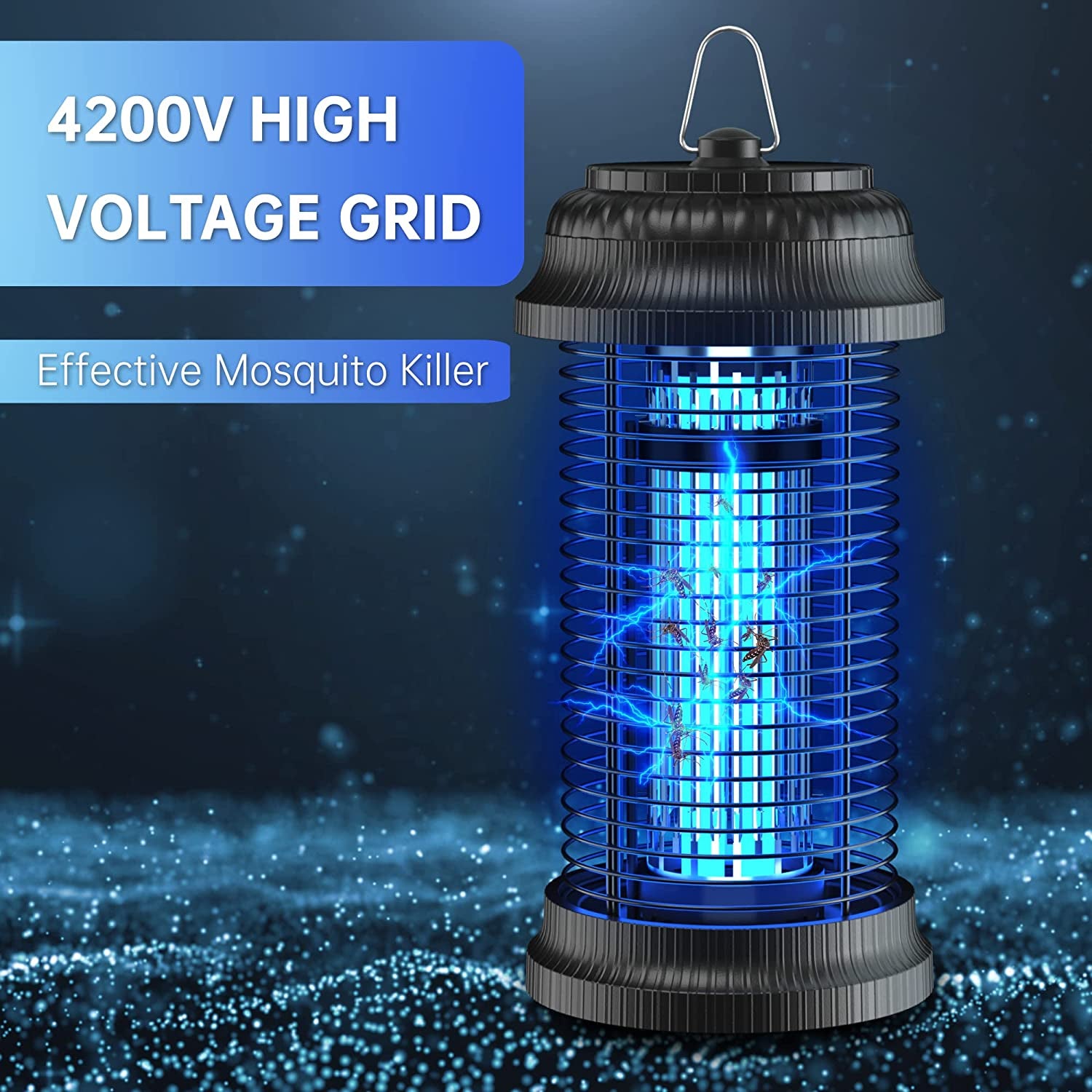 Powerful 4200V Electric Bug Zapper - Ultimate Mosquito Control for Indoor & Outdoor Spaces