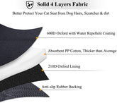 Dog Seat Covers, Dog Backseat Cover Pet Bench Protectors with Anti-Slip Backing, Back Seats Cover Rear Seat Covers Car Seat Cover for Dogs, Heather Khaki, 46" L * 52" W