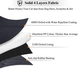 Dog Seat Covers, Dog Backseat Cover Pet Bench Protectors with Anti-Slip Backing, Back Seats Cover Rear Seat Covers Car Seat Cover for Dogs, Heather Khaki, 46" L * 52" W