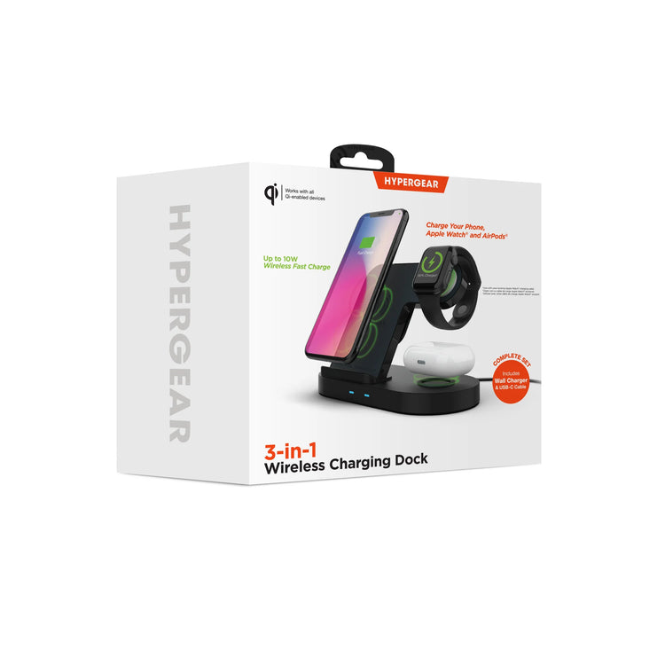 Ultimate Hypergear 3-In-1 Wireless Charging Dock: Charge All Your Devices Effortlessly!