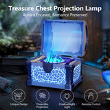 Treasure Chest Projector Night Light Bluetooth Speaker Galaxy Aurora Projection Lamp Ambient Northern Light for Room Decoration