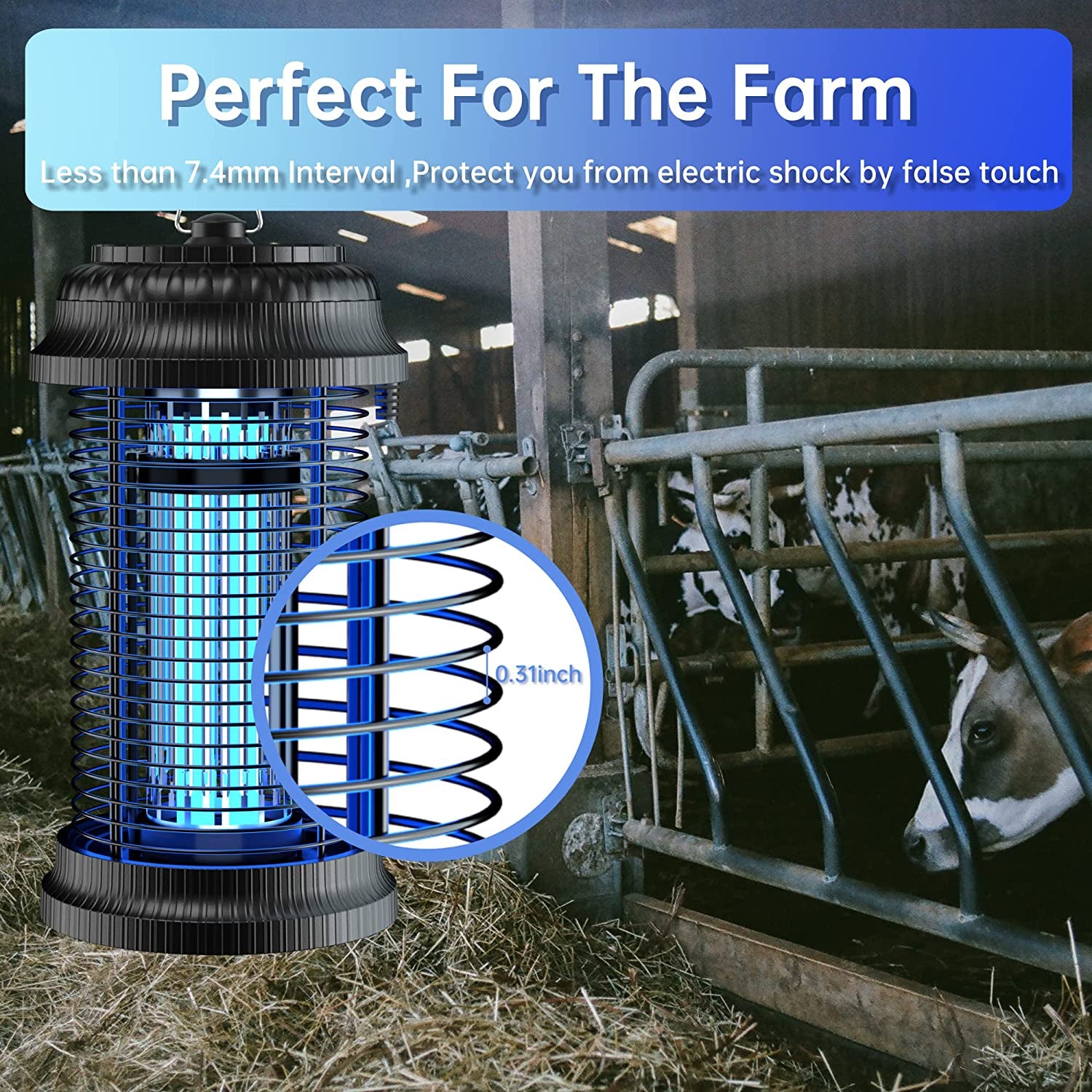 Powerful 4200V Electric Bug Zapper - Ultimate Mosquito Control for Indoor & Outdoor Spaces