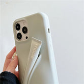 Silicone Soft Cover Case with Lip Gloss Holder for iPhone 11 to 16 Pro, Plus, Mini, Max, XS, XR, 6, 7, 8, and SE